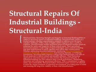 Structural Repairs Of Buildings - Structural-India