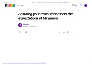 Ensuring your restaurant meets the expectations of UK diners _ by Jaygandhi _ Jun, 2024 _ Medium