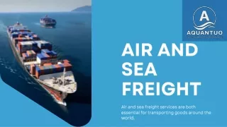 Air And Sea Freight International Cargo Service