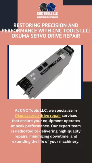 Professional OKUMA Servo Drive Repair Services At CNC Tools LLC