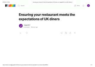 Ensuring your restaurant meets the expectations of UK diners _ by Jaygandhi _ Jun, 2024 _ Medium