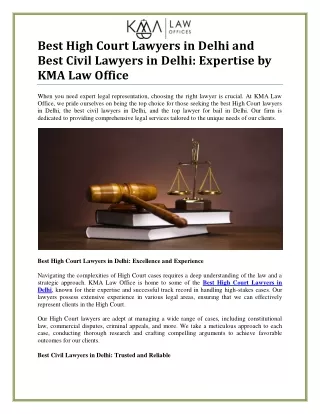 Expert Legal Services by the Best High Court and Civil Lawyers