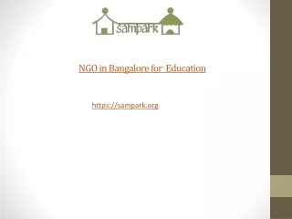 NGO in Bangalore for  Education