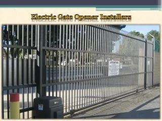 Electric Gate Opener Installers