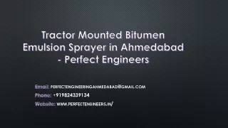 Tractor Mounted Bitumen Emulsion Sprayer in Ahmedabad