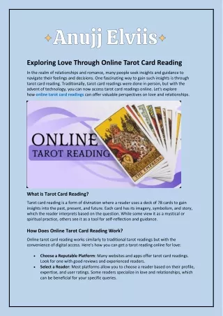 Exploring Love Through Online Tarot Card Reading