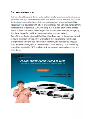 Cab Service Near me