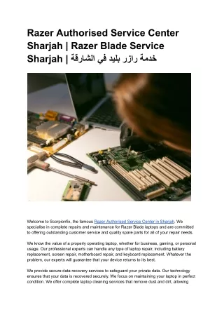 Razer Authorised Service Center Sharjah _ Razer Blade Service Sharjah