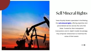 Sell Mineral Rights - Texas Royalty Brokers