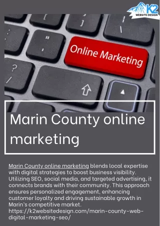 Marin County online marketing