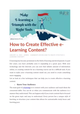elearning content development