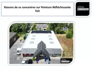 Améliorer l'efficacité énergétique - Peinture réfléchissante pour toit