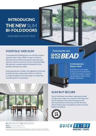 Explore Slim and Stylish Aluminium Bifold Doors by Quickslide