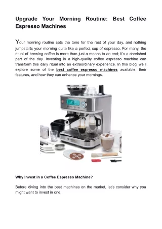 Upgrade Your Morning Routine Best Coffee Espresso Machines.docx