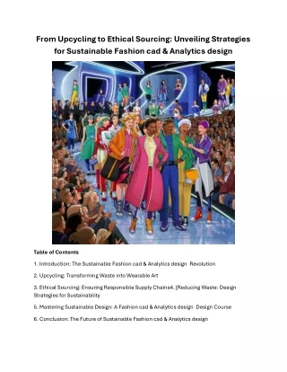 Fashion CAD & Analytics Course