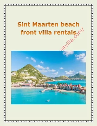 Sint Maarten beach front villa rentals