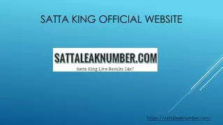 Satta King Official Website