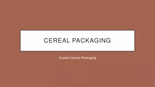 Cereal Packaging