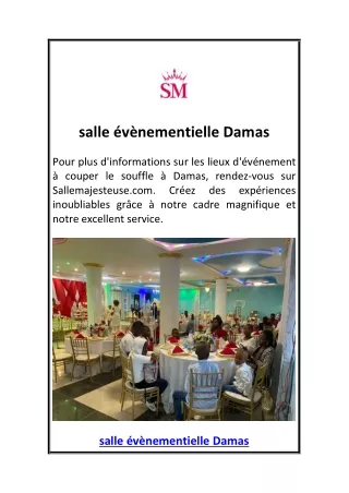 salle évènementielle Damas