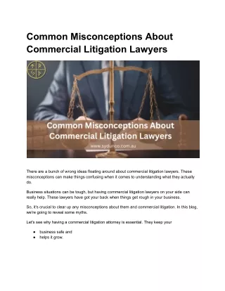 Common Misconceptions About Commercial Litigation Lawyers.docx