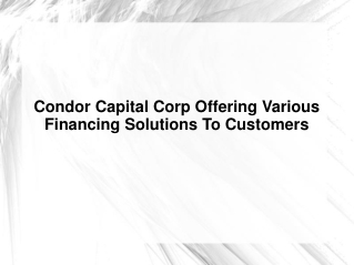 Condor Capital Corp.