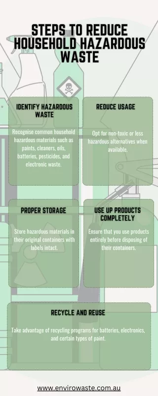 Steps to Reduce Household Hazardous Waste