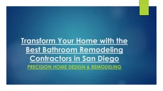 Transform Your Home with the Best Bathroom Remodeling Contractors in San Diego