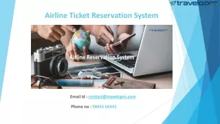 Airline Ticket Reservation System