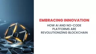 Innovate Blockchain with AI and No-Code Solutions