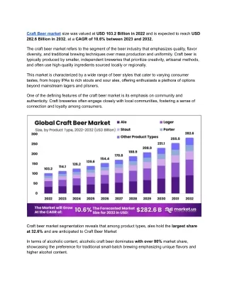Craft Beer Market Insights: Ales Forecasted