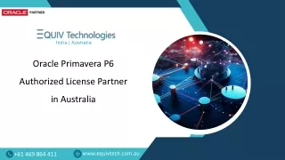 Oracle Primavera P6 Authorized License Partner in Australia