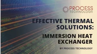 Effective Thermal Solutions - Immersion Heat Exchanger by Process Technology