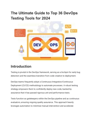 The Ultimate Guide to Top 36 DevOps Testing Tools for 2024