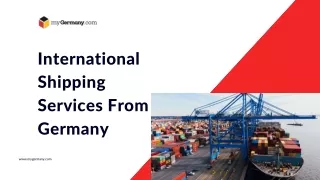 International Shipping Services From Germany