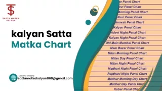 Kalyan Satta Matka Chart Kalyan: Unlocking the Path to Prosperity