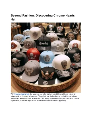 Beyond Fashion_ Discovering Chrome Hearts Hats