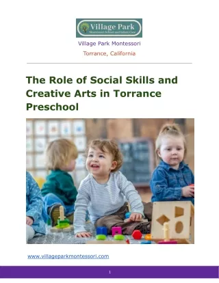 Nurturing Social Skills and Creative Arts at Torrance Preschool