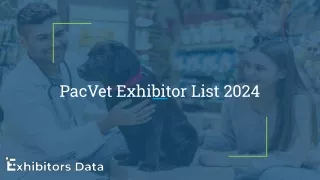 PacVet Exhibitor List 2024