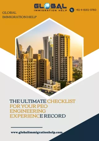 The Ultimate Checklist for Your PEO Engineering Experience Record