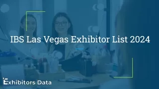 IBS Las Vegas Exhibitor List 2024