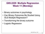 G89.2229 Multiple Regression Week 11 Monday