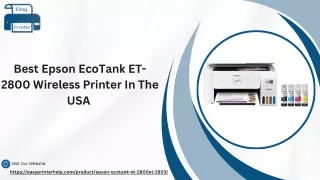 Best Epson EcoTank ET-2800 Wireless Printer In The USA