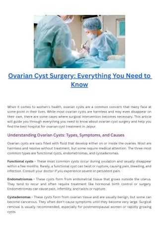 Ovarian Cyst Surgery Everything You Need to Know (2)