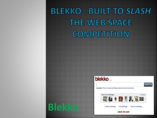 Blekko : Built To Slash The Web Space Competition