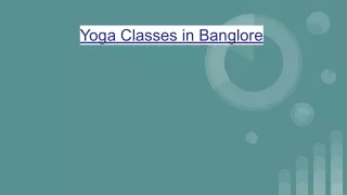 Yoga Classes in Banglore