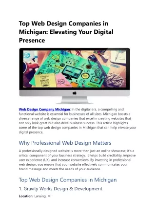 Web Design Company Michigan