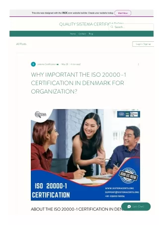 WHY IMPORTANT THE ISO 20000–1 CERTIFICATION IN DENMARK FOR ORGANIZATION?