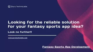 Fantasy Sports App Development Solution