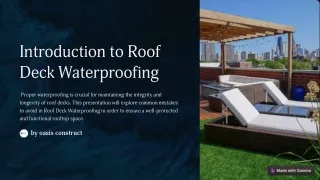 Common Roof Deck Waterproofing Mistakes to Avoid