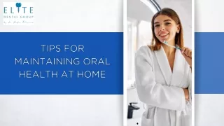 Tips for Maintaining Oral Health at Home